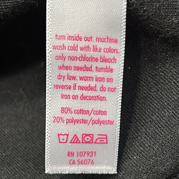 Justice Varsity jacket, black and white with glitter roses and birds. Girls 18. - Picture 4 of 14